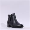 Remonte Block Heel Twin Zip Ankle Boot - Black Leather